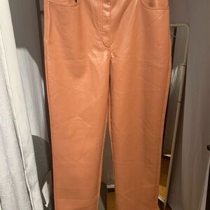 Women's Tan leather pants